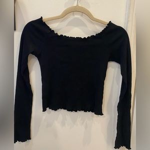 J. Galt/ Brandy Melville off the shoulder long sleeve top